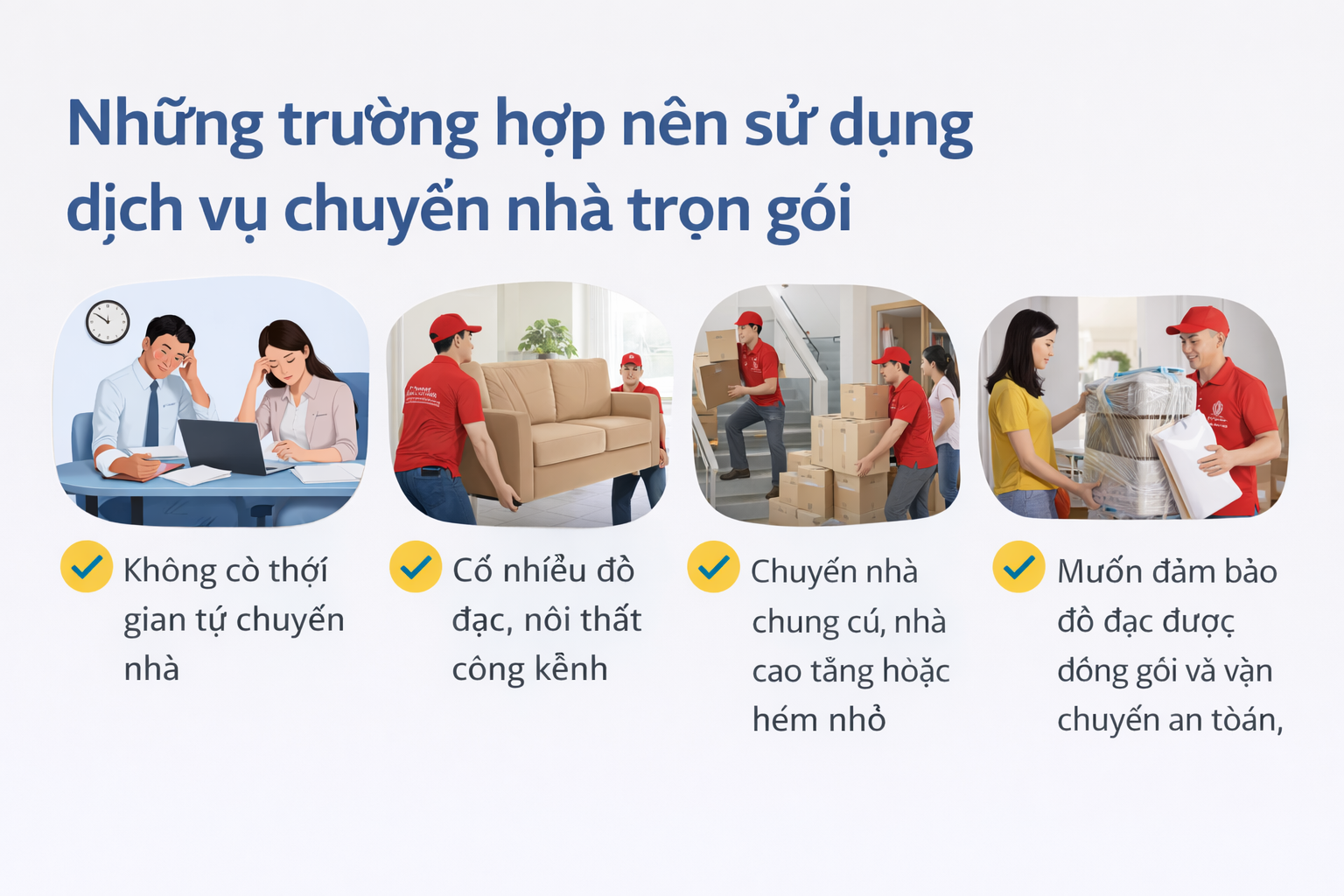 Những trường hợp nên sử dụng dịch vụ chuyển nhà trọn gói Ken Quốc 