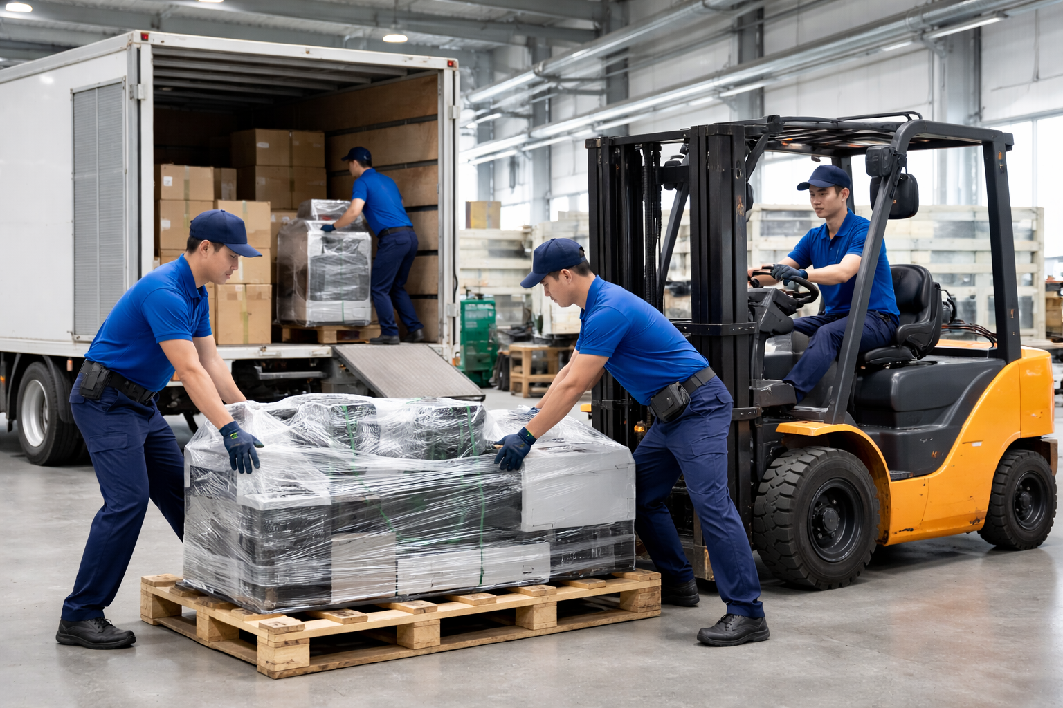 vận chuyển thiết bị chuyển kho xưởng 